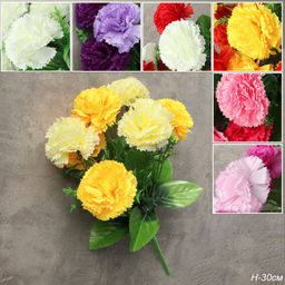 Цветок искусственный КРАСНО-БЕЛЫЙ 32 см / 149NA-31 /уп 2/300/