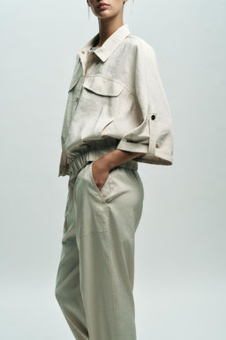 SHORT SLEEVE SAFARI SHIRT - Zara фото 4