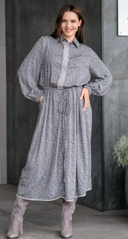 платье ХЛОПОК+ВИСКОЗА с кружевом