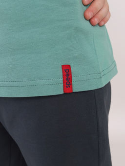 CRB wear / CWKB 90276-37 Комплект для мальчика (футболка, шорты),зеленый  фото 4