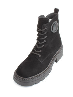 04-M3-1477 BLACK Ботинки зимние женские (натуральная замша, натуральный мех) - Фабричный китай фото 4