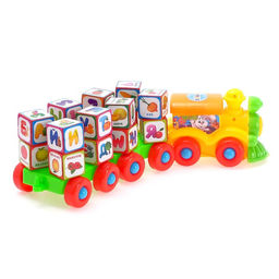 Конструктор Умный паровозик с кубиками Алфавит, цифры, овощи и фрукты, по методике Монтессори - Iq-zabiaka фото 8