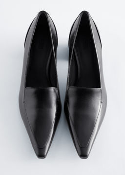Zapatos de tac?n de piel tipo mocas?n - H&m фото 4