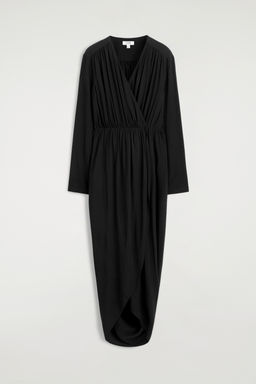 VESTIDO MIDI ENVOLVENTE FRUNCIDO