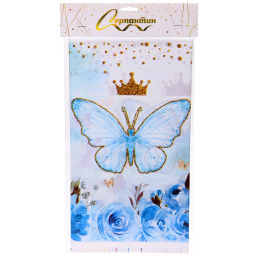 Скатерть "Бабочка принцесса" 108*180 см, пвх, Голубой