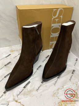 Женские замшевые ботинки на каблуку - Bruno фото 5