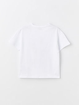 Bisiklet Yaka Atat?rk Bask?l? K?sa Kollu K?z ?ocuk Ti??rt - Waikiki фото 3