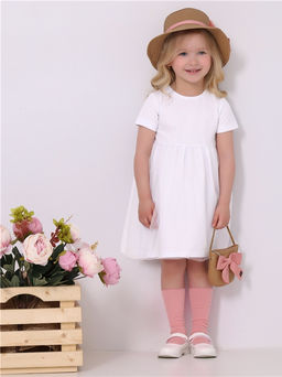 Платье Апрель из хлопка с лайкрой белое фото 8