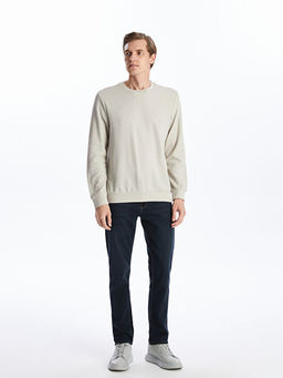 Bisiklet Yaka Uzun Kollu Erkek Sweatshirt