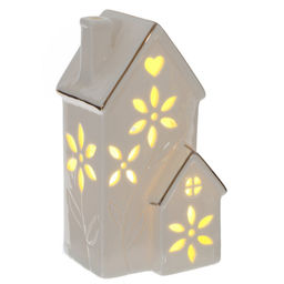 Фигурка декоративная "Дом" (подсветка, 3xLR44 н/п), L7,5 W6,5 H14 см