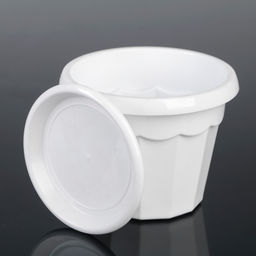 Цена за 4 шт. Горшок для цветов с поддоном «Доляна. Эрика», 700 мл, пластиковый, белый