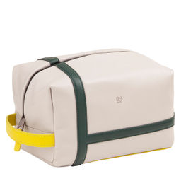 Кожаная косметичка DuDu Bags серии Lampedusa | жемчужный серый
