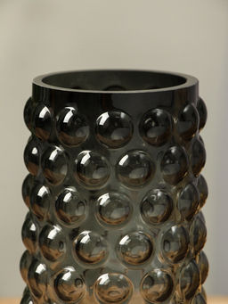 Ваза «Валери», шарики, 23×11 см, стекло, серая