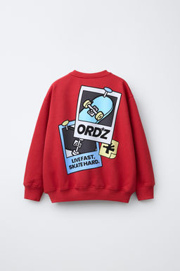 SUDADERA ESTAMPADA LOGO / Rojo - Zara фото 2