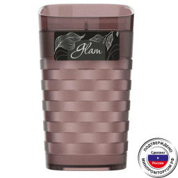 Стакан для зубных щеток Glam шоколад - Полимербыт фото 3