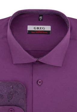 Сорочка мужская длинный рукав GREG 730/117/409/Z/1 STRETCH