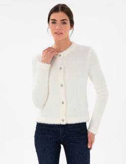 Ekru Slim Fit Triko H_rka