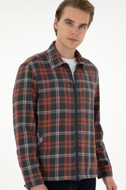 Мужская рубашка с длинным рукавом кирпичного цвета Неожиданная скидка в корзине - U.s. polo assn фото 3