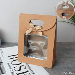 Коробка подарочная складная 16x12x6 см / 320-A /уп 12/300/крафт - Галеонтрейд фото 4