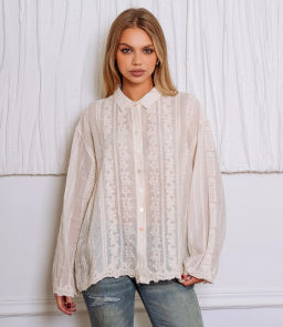 Блуза #КТ813 (5), светло-бежевый