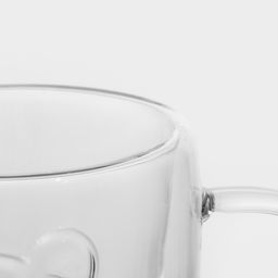 Кружка с двойными стенками «Панда», 300 мл, стекло, прозрачная