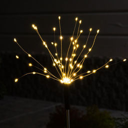 Садовый светильник на солнечной батарее Одуванчики 2 шт., 78 см, 160 LED, свечение тёплое белое - Luazon lighting фото 3