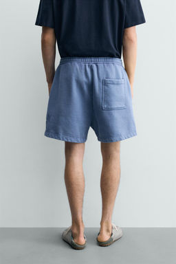 BERMUDA JOGGER LAVADA TEXTO ESTAMPADO / Celeste - Zara фото 3