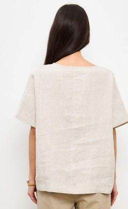 Блузка лен F412-1109 natural linen - Fine joyce фото 7