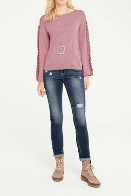 Пуловер, розовый - Linea tesini фото 3