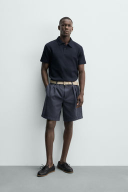 POLO ESTRUCTURA WAFFLE / Marino