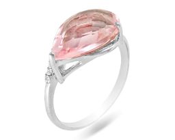 Кольцо из серебра морганит, Грацио