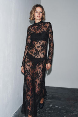 LACE DRESS WITH LOW BACK