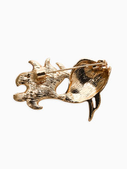 Брошь «Золотая рыбка», оранжевый, красная в золоте
