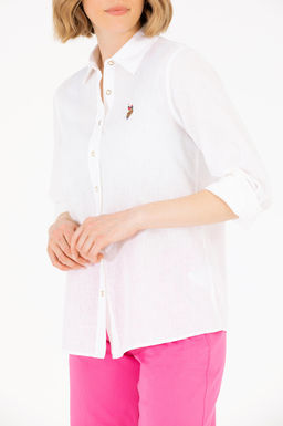 Рубашка женская белая Uzunkol Basic - U.s. polo assn фото 6