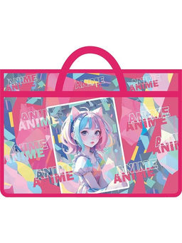 Папка на молнии с ручками А3 "Анимемания" (ПМ-А3-26)