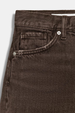 TRF COLOURED DENIM MID-WAIST BERMUDA SHORTS - Zara фото 7