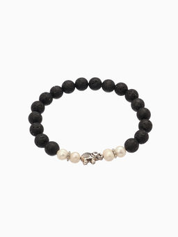 Браслет «Слоник», длина 18 см, жемчуг, лава