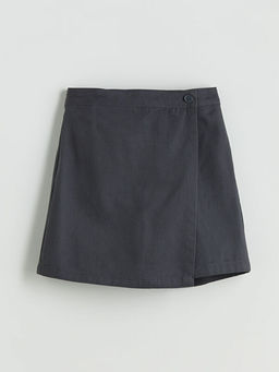 Basic Gabardin K?z ?ocuk ?ort Etek