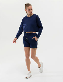 Lacivert Crop Top Sweatshirt - Pierre cardin фото 4