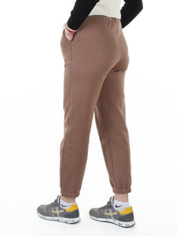 2804 BROWN Брюки спортивные утепленные женские (95% хлопок, 5% спандекс)