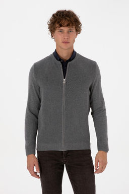 Erkek Gri Melanj Basic Triko H_rka Sepette S_rpriz _ndirim