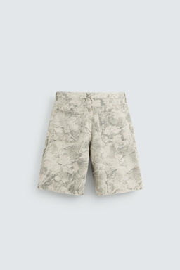 ABSTRACT PRINT RELAXED FIT BERMUDA SHORTS - Zara фото 11