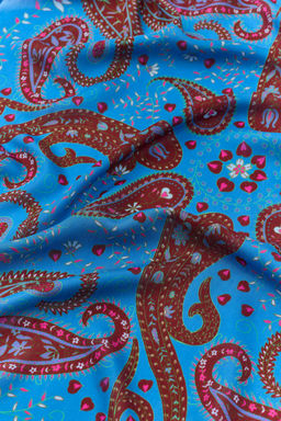 PA?UELO ESTAMPADO PASLEY SEDA / Azul?n - Zara фото 4