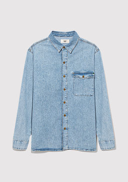 Tyler Regenerative Ac?k Mavi Denim Jean Gomlek  фото 8