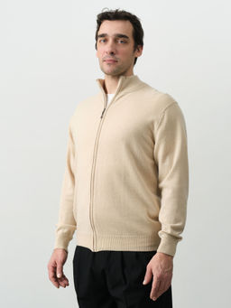 Джемпер из кашемира и шерсти 5W04017 бежевый