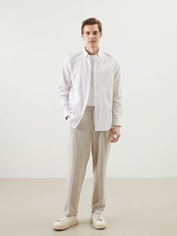 Regular Fit Uzun Kollu ?izgili Erkek G?mlek