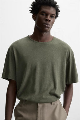 LINEN - COTTON T-SHIRT - Zara фото 14