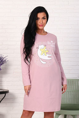 Сорочка с длинным рукавом, принт (0788, кофе) - Плиона фото 11