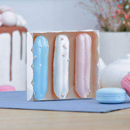 Цена за 5 шт. Коробка для печенья, белая, 12×12×3 см