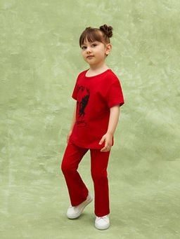 Bisiklet Yaka Atat?rk Bask?l? K?z Bebek Ti??rt - Waikiki фото 3